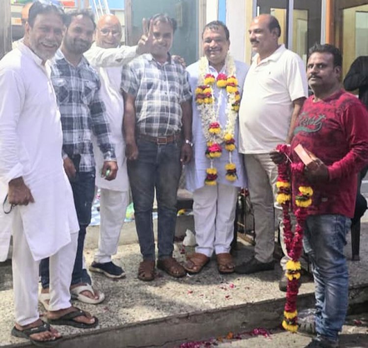 नवनियुक्त कांग्रेस जिलाध्यक्ष गहलोत और शहर अध्यक्ष वर्मा का हुआ स्वागत