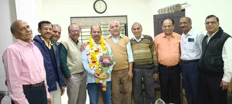 राजेश तिवारी बने परशुराम कल्याण बोर्ड के जिला उपाध्यक्ष; स्टेट बैंक पेंशनर्स एसोसिएशन ने किया भव्य स्वागत