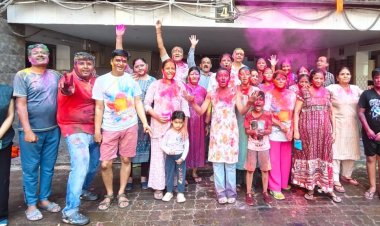 रंगों की बौछार और आपसी प्यार: गोयल इंटर सिटी के B4 ब्लॉक में उल्लास के साथ मना होली उत्सव